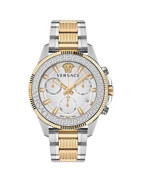 versace greca action chrono mens watch stainless steel|Versace greca icon watch.